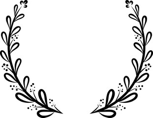 Elegant Hand-Drawn Floral Wreaths