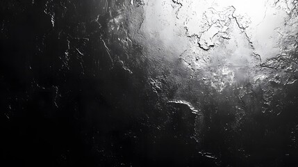 Fototapeta premium Dark black-white grainy background, grunge noise texture gradient banner