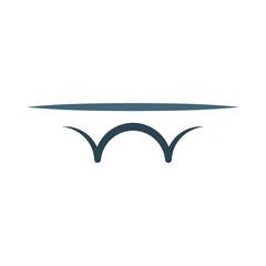 line bridge logo stylized vector icon