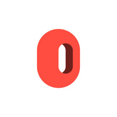 logo letter o vector red icon symbol