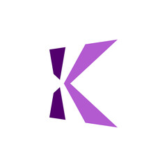 logo letter k purple icon vector symbol