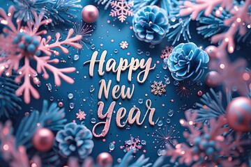 2025 Happy New Year Background Design Greeting Card Banner Poster Vector Illustration