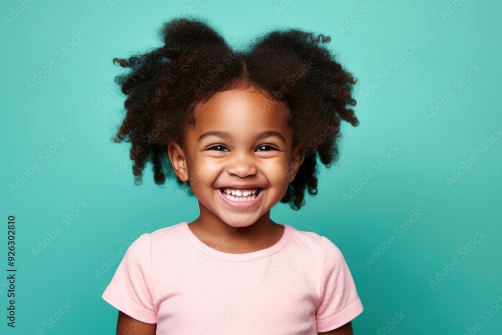 Canvas Prints little black girl hairstyle smiling child.