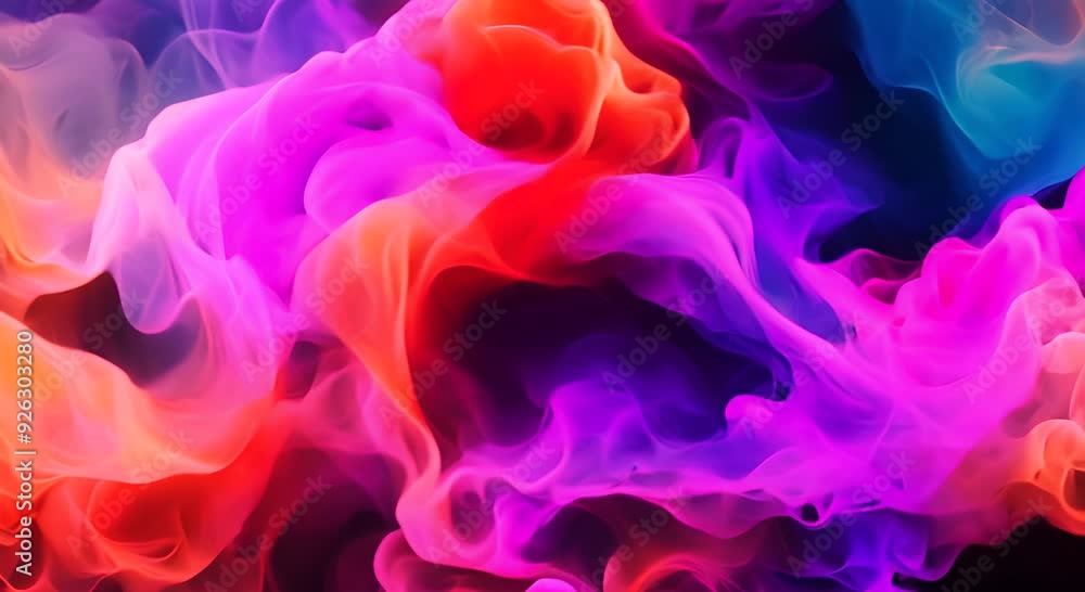 Aufkleber colorful smoke flows effortlessly in the air, creating a vibrant and mesmerizing visual display that