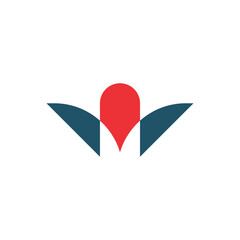 w logo geometric letter symbol vector icon