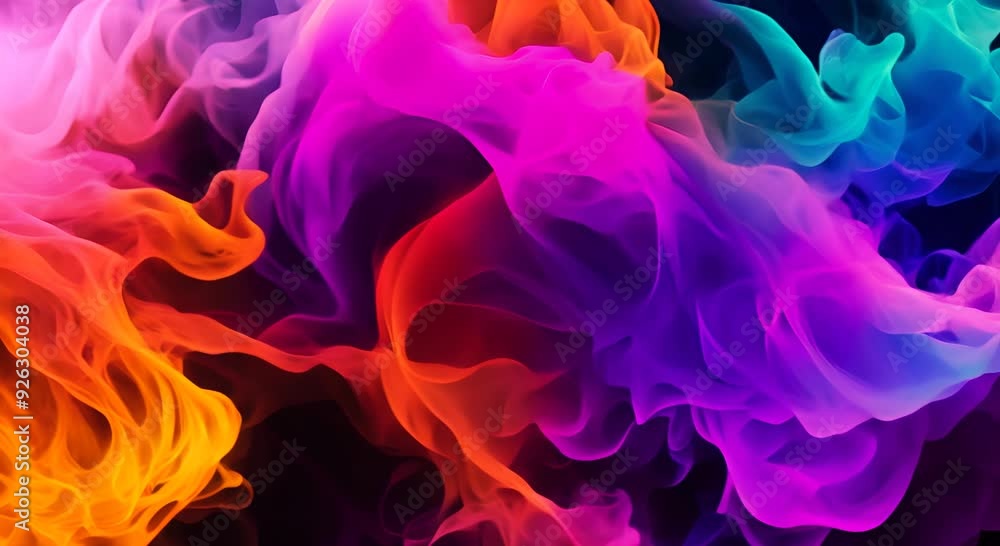Aufkleber the graceful flow of colorful smoke creates a vibrant and mesmerizing visual experience that captiva