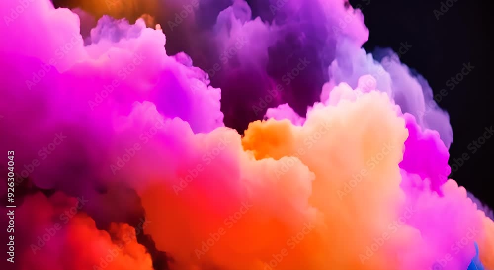 Aufkleber vibrant and colorful smoke flows in a mesmerizing manner, creating an ethereal visual that captures 