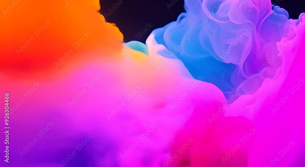 Aufkleber the mesmerizing blend of colorful smoke flows with grace, creating a vibrant and ethereal visual exp