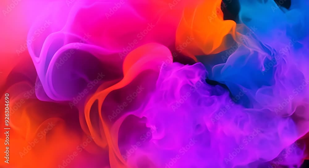Poster the colorful smoke flows gracefully, creating a mesmerizing scene that captivates the viewer with it