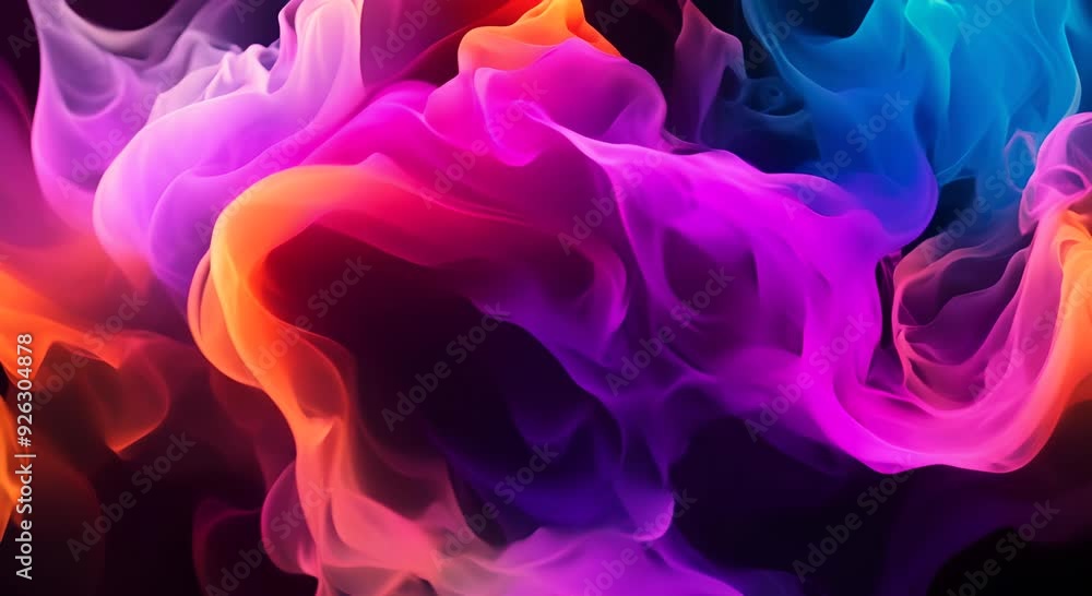 Aufkleber a vibrant display of colorful smoke flows with grace, creating an ethereal and mesmerizing visual th