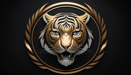 Logo tigre animal sauvage marque entreprise ic&ocirc;ne mascotte sport.