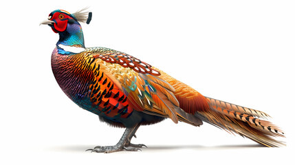 golden pheasant,Luxurious golden pheasant with an open tail.