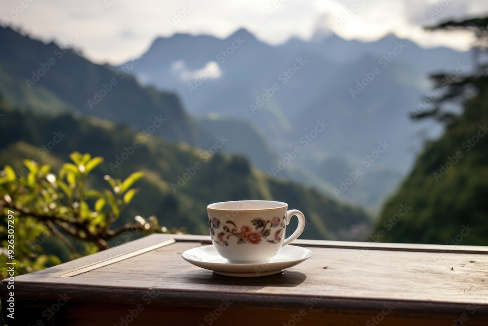 Canvas Prints tea cup outdoors saucer nature.