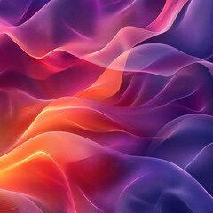 Fototapeta premium elegant digital background with gently curving waves in a harmonious blend of deep plum, soft peach, and vibrant magenta