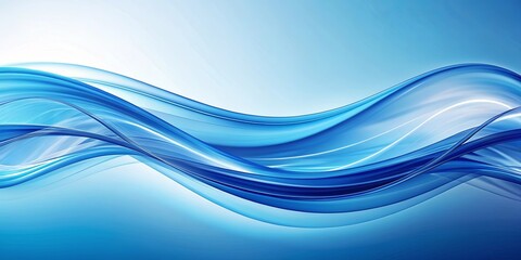 Fototapeta premium Abstract blue wave design for background or backdrop, abstract, blue, wave, design, background, backdrop, pattern, texture, fluid