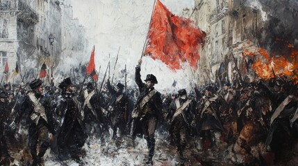 French Revolution Protest: A Fine Art Painting