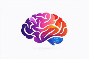 Vibrant and colorful brain illustration symbolizing creativity, intelligence, and modern design.
