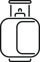 Simple line icon depicting a camping gas canister, ideal for representing outdoor cooking, camping equipment, and portable fuel sources