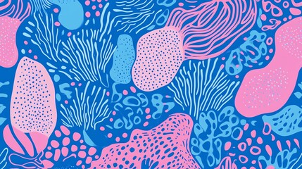Abstract Pattern with Blue and Pink Colors