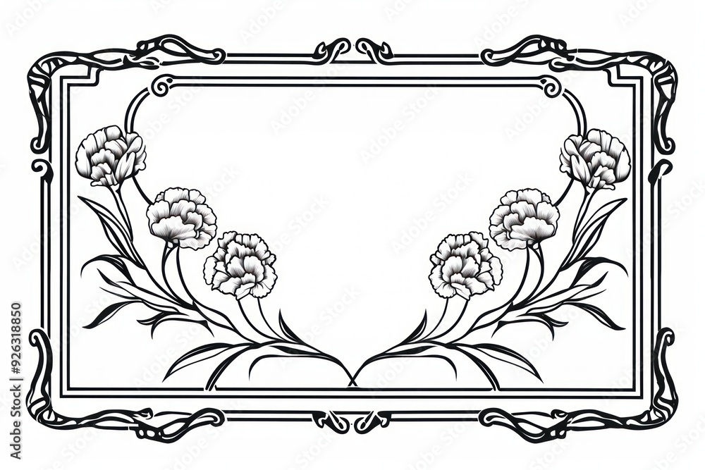 Canvas Prints Pattern drawing sketch frame.