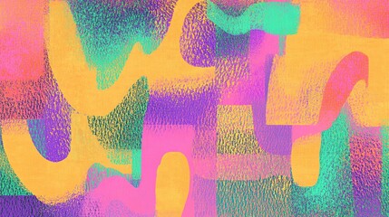 Abstract Colorful Shapes Painting