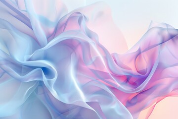 Obraz premium Abstract Flowing Fabric in Pastel Colors
