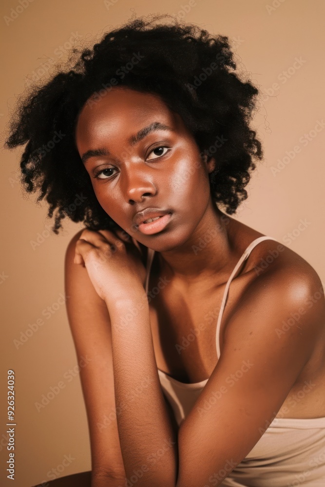 Poster african american woman portrait adult photo.