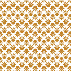 Golden floral seamless pattern.