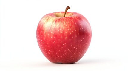 Red Apple on White Background