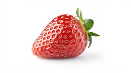 Red Ripe Strawberry Isolated on White Background