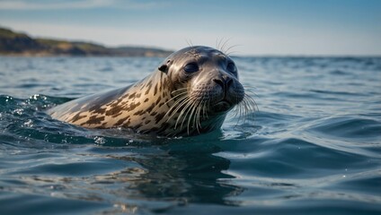 A seal that swims in the sea