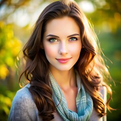 Naklejka premium Young female hippie vintage slacker woman friendly and relaxed