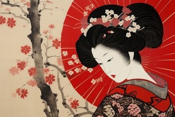 Geisha plant robe art.