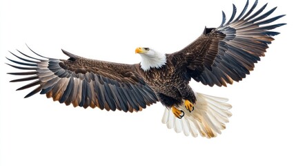 Obraz premium Majestic Bald Eagle in Flight