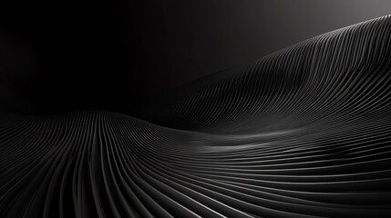 Abstract Black Wave Illustration