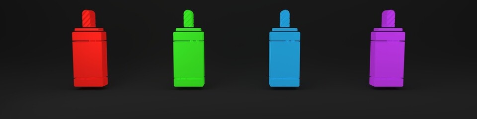 Colorful Firework icon isolated on black background. Concept of fun party. Explosive pyrotechnic symbol. Minimalism concept. 3D render illustration