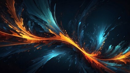 Obraz premium Design Vorlage Hintergrund Grafik Präsentation Webseite Flyer - Futuristisch dunkel leuchtende Farben 