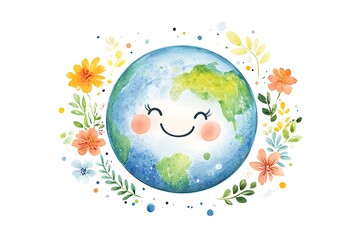 Naklejka premium World smile day illustration.