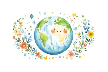 Naklejka premium World smile day illustration.