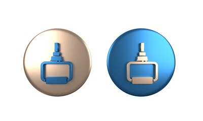 Colorful TPX loop training equipment icon isolated on white background. Sport equipment. Circle button. 3D render illustration