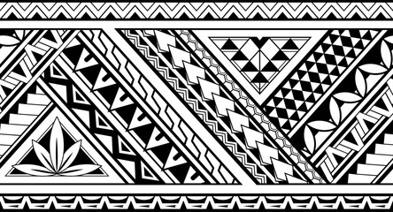 Polynesian style seamless tattoo