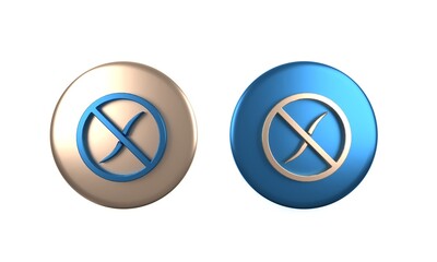 Colorful Anti worms parasite icon isolated on white background. Circle button. 3D render illustration