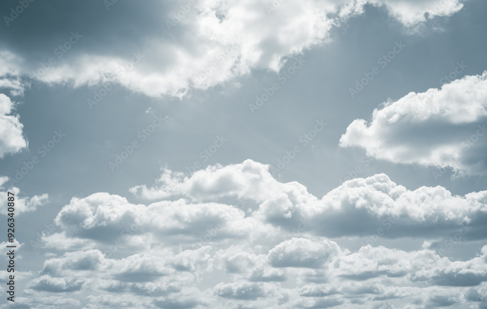 Canvas Prints dramatic overcast sky with gray clouds forming moody and tranquil backdrop before rain, capturing th