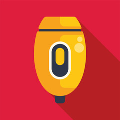 Yellow electric epilator with a modern design, ideal for showcasing beauty, technology, and hair removal concepts