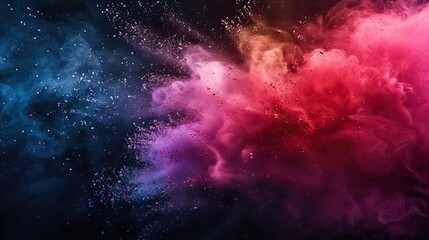 Fototapeta premium Explosive Burst of Rainbow Colors in Abstract Art