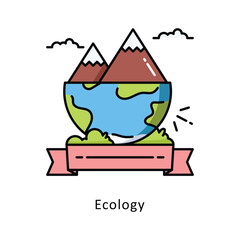 Ecology vector filled outline Design illustration. Symbol on White background EPS 10 File