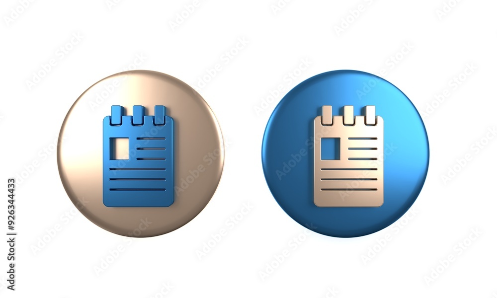 Poster colorful notebook icon isolated on white background. spiral notepad icon. school notebook. writing p