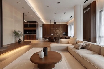 Modern minimalist home interior design living room