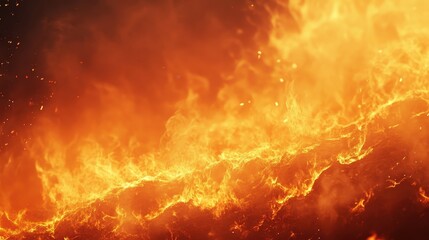 A vibrant display of flames and fire, illustrating intense heat and energy.