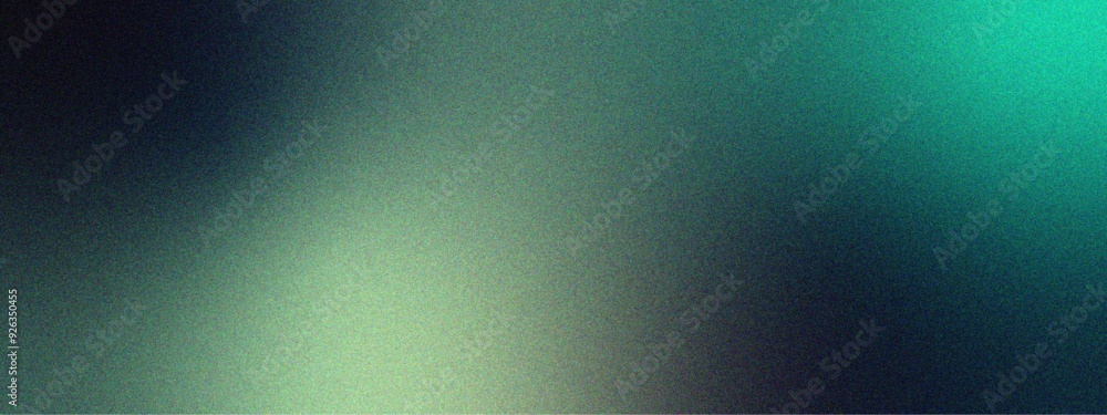 Poster Abstract blue to black gradient background with grainy noise texture. Warm and cool tones blend textured gradient. Grainy glowing light on backdrop noise effect.
